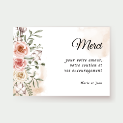 Carte de remerciement