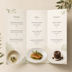 Menu dépliant
